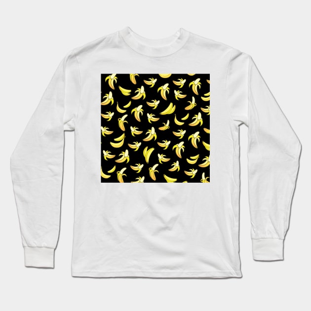 Banana Pattern 8 Long Sleeve T-Shirt by B&K